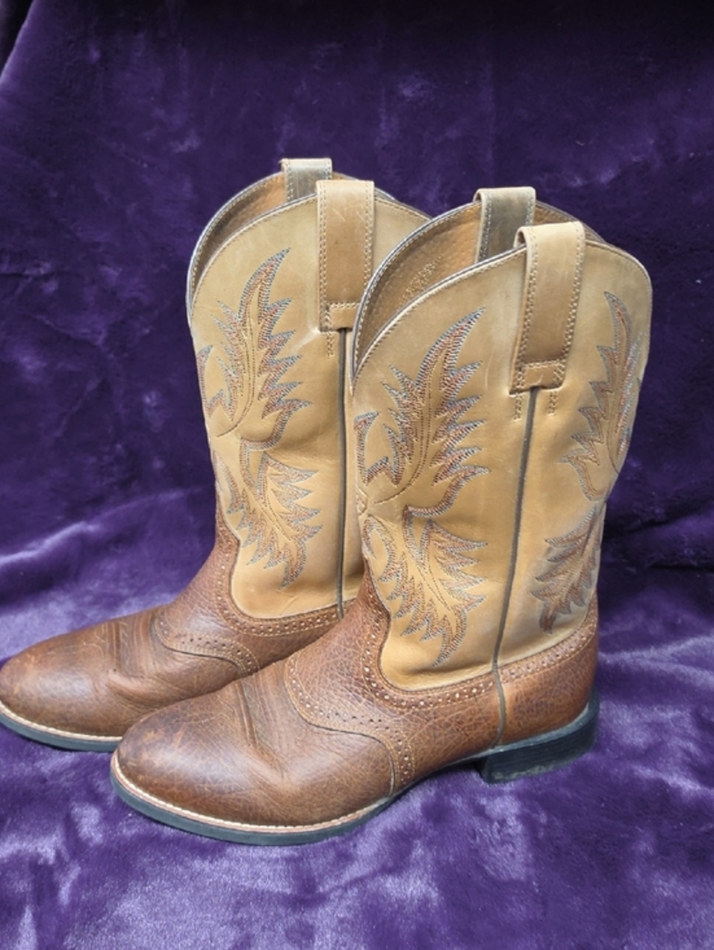 Ariat Men's 11" Heritage Stockman Tumbled Brown Western Boot sz 8.5 D